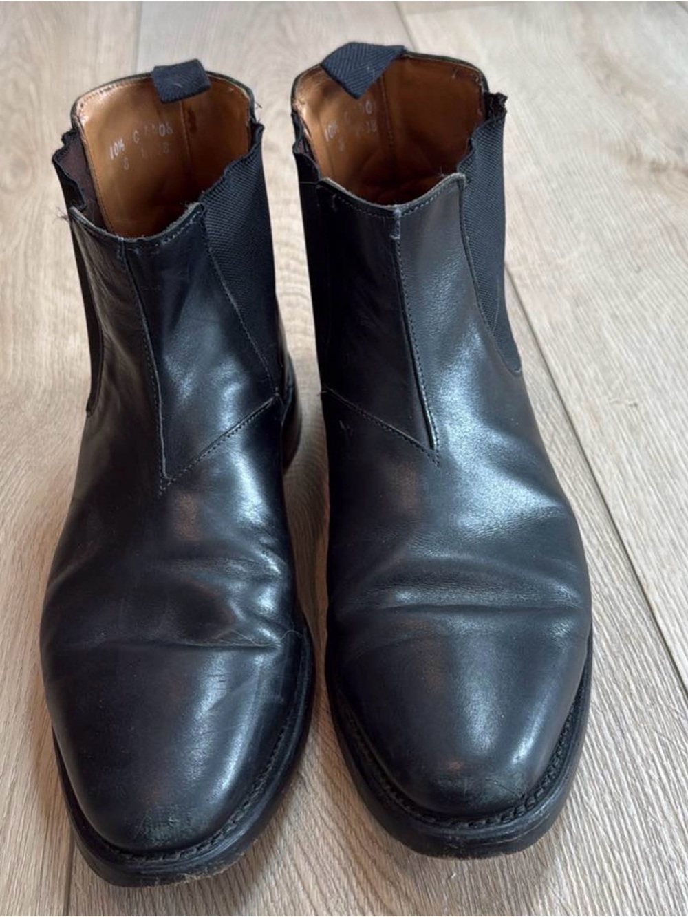 Allen Edmonds "TAUNTON" Men's 10.5 C Black Leather Chelsea Boots Made in USA